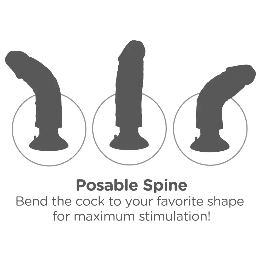 King Cock Vibrating Flexible Model 9” – reguliuojamas, su siurbtuku, atsparus vandeniui