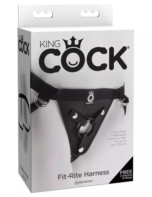 KinkLab Fit Rite Universal Harness juodos spalvos reguliuojami dirželiai 173 cm
