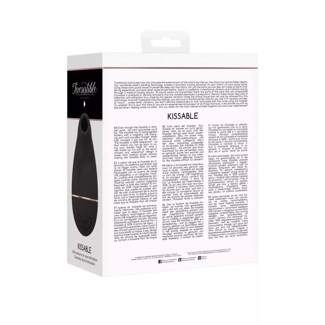 Kissable Irresistible Airwave System – vandeniui atsparus, įkraunamas, rožinis