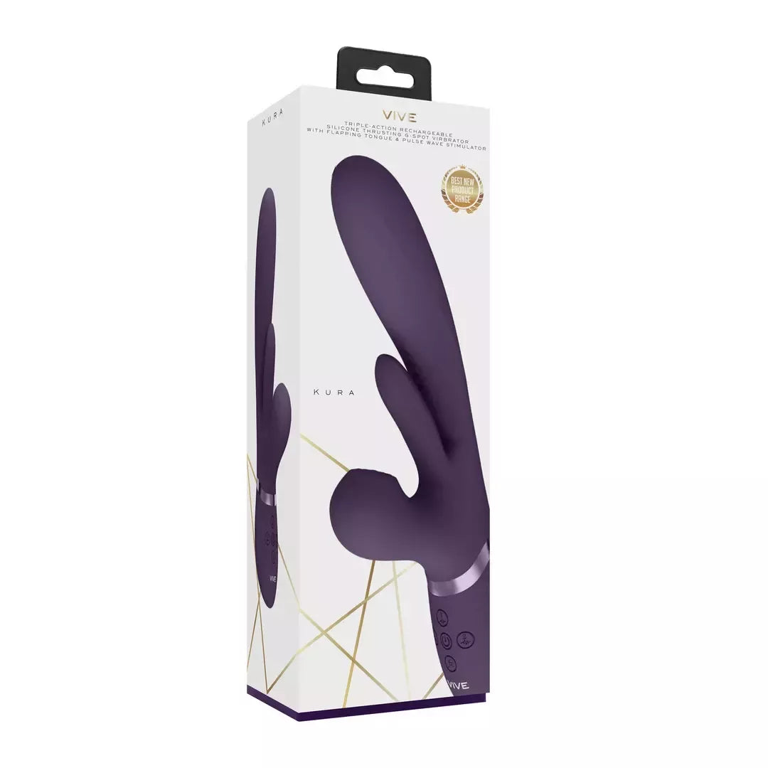 Kura Advanced Thrusting G-Spot modelis su plaikstymosi sistema, violetinis