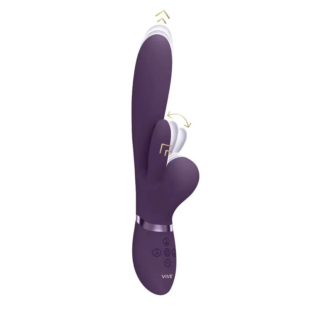 Kura Advanced Thrusting G-Spot modelis su plakimo sistema, violetinis