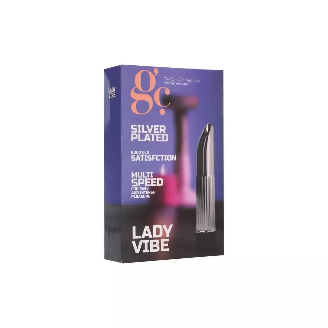 Lady Vibe Chrome Silver daugiarežimis intymus masažuoklis by Shots Toys