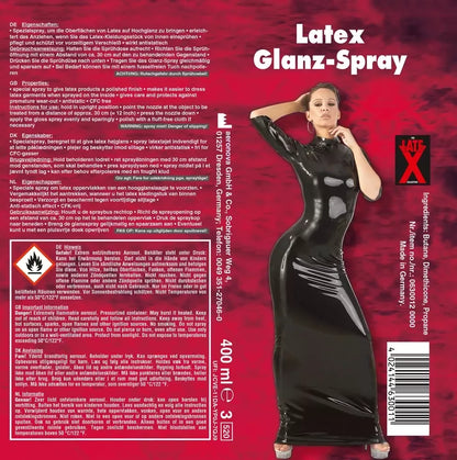 LateX Latex Gloss Spray 400ml – aukšto blizgesio priežiūros priemonė guminiams paviršiams