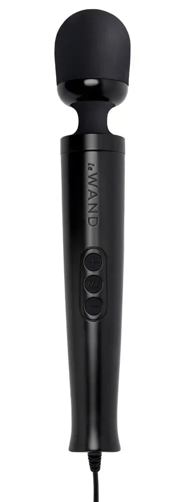 Le Wand Diecast Plug-In Black kompaktiškas masažuoklis, 20 režimų, 29 cm