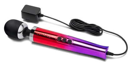 Le Wand Diecast Plug-In Ombre kompaktiškas masažuoklis, 20 režimų, sidabrinis