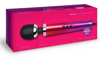 Le Wand Diecast Plug-In Ombre kompaktiškas masažuoklis, 20 režimų, sidabrinis
