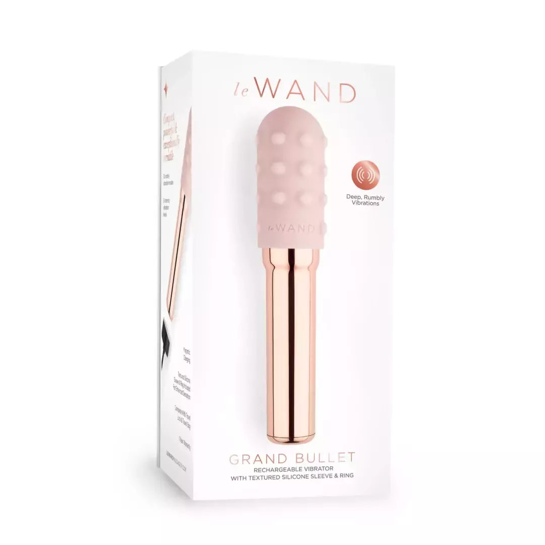Le Wand Grand Bullet Rose Gold – Kompaktiškas vibracinis masažuoklis, USB