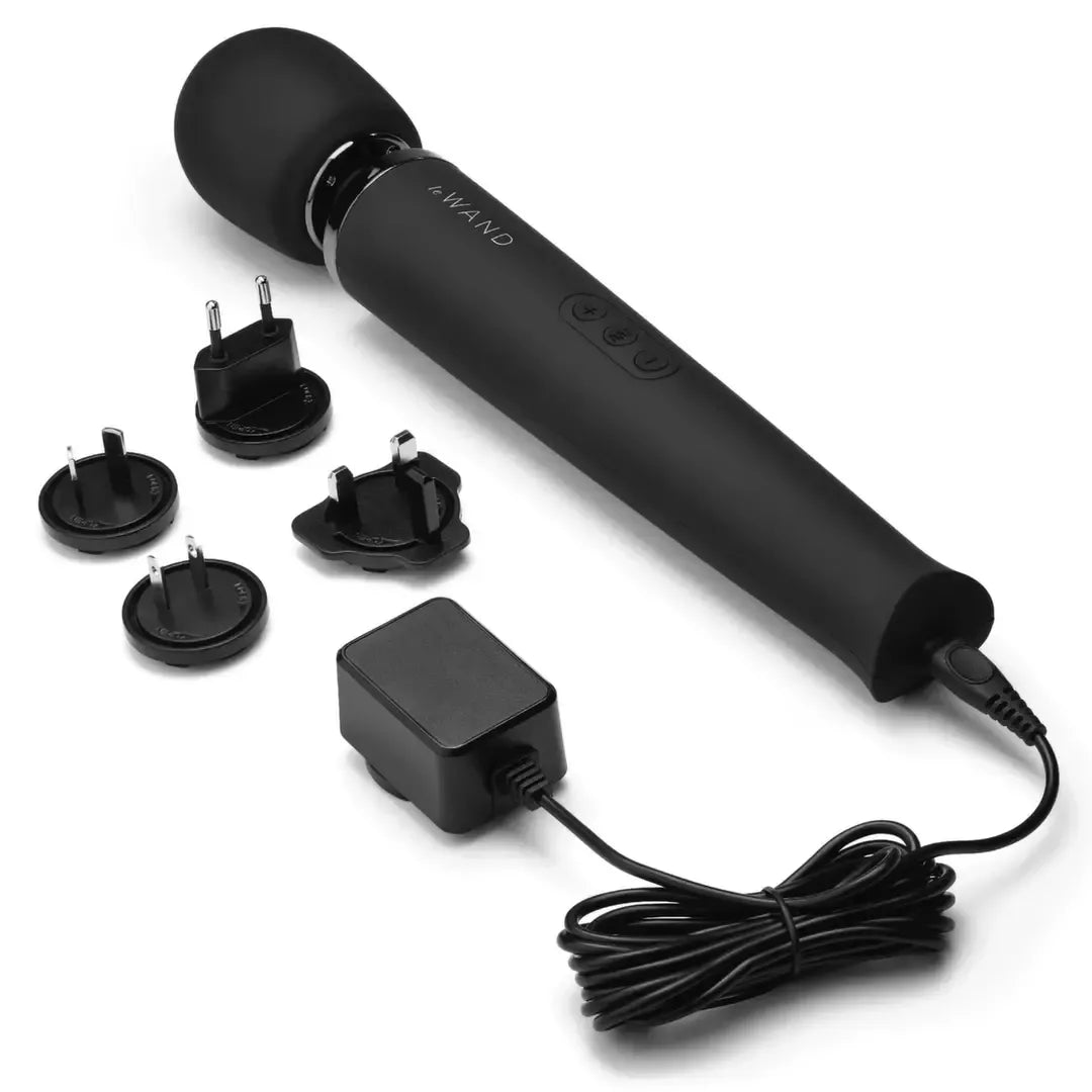 Le Wand Massager Black – įkraunamas daugiafunkcis silikoninis masažuoklis