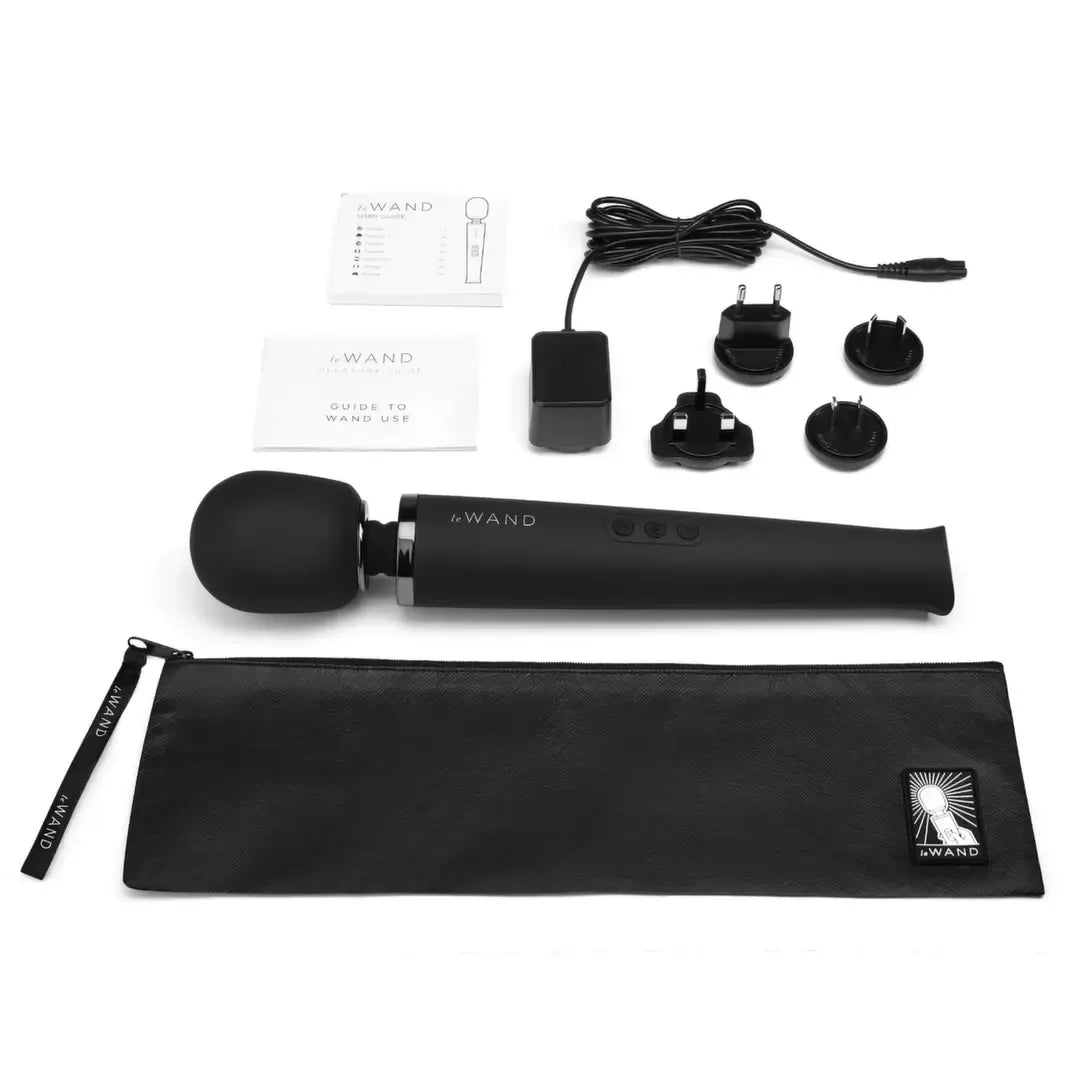 Le Wand Massager Black – įkraunamas daugiafunkcis silikoninis masažuoklis