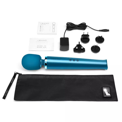 Le Wand Massager Pacific Blue - įkraunamas, 10 intensyvumo lygių