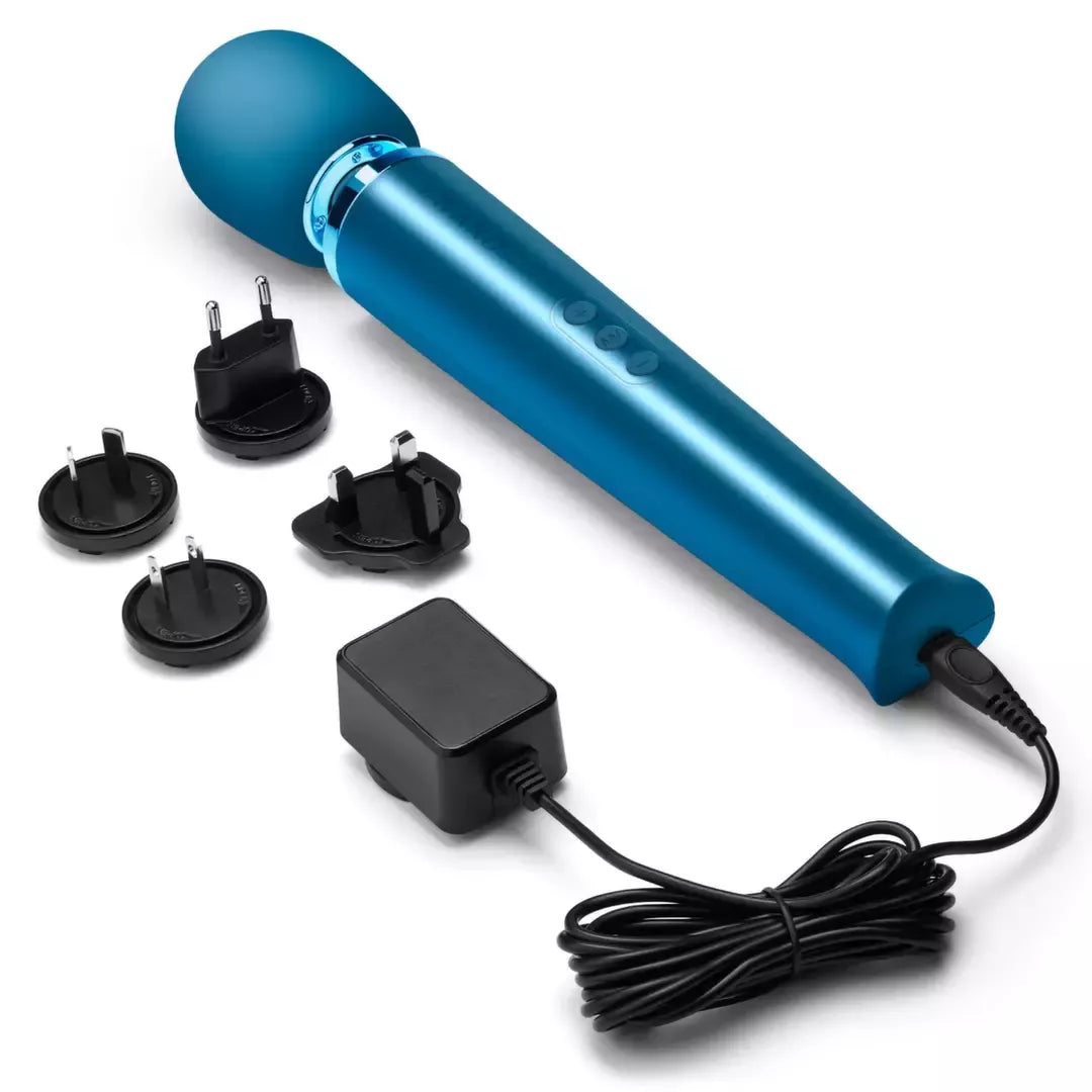Le Wand Massager Pacific Blue - įkraunamas, 10 intensyvumo lygių