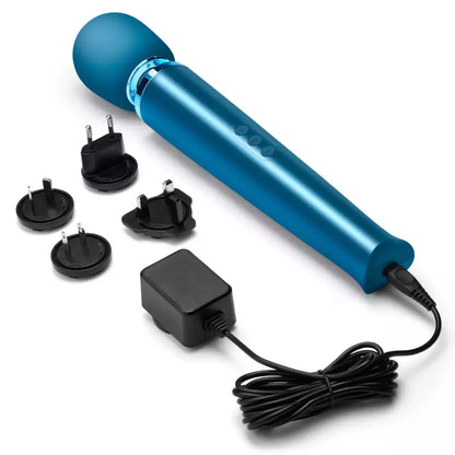 Le Wand Massager Pacific Blue - įkraunamas, 10 intensyvumo lygių