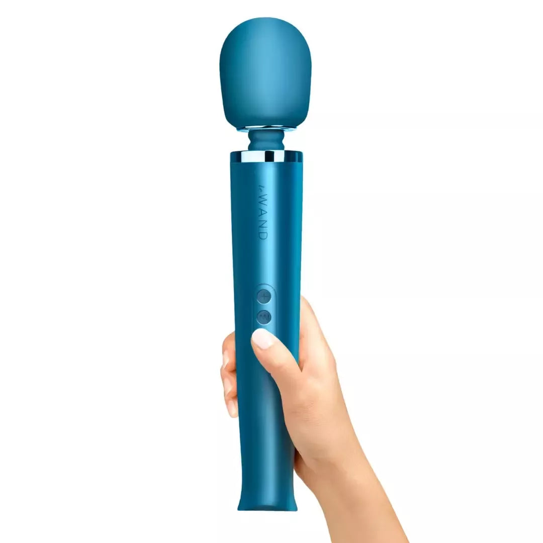 Le Wand Massager Pacific Blue - įkraunamas, 10 intensyvumo lygių
