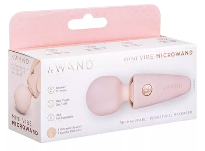 Le Wand Mini Microwand Rose Go – kompaktiškas įkraunamas masažuoklis