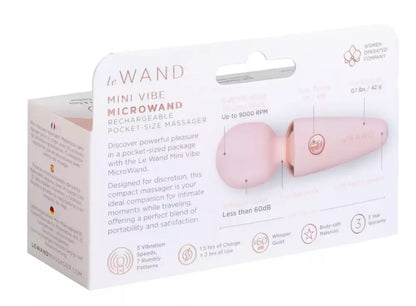 Le Wand Mini Microwand Rose Go – kompaktiškas įkraunamas masažuoklis