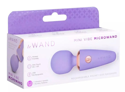 Le Wand Mini Microwand Rose kompaktiškas įkraunamas masažuoklis, 10 cm