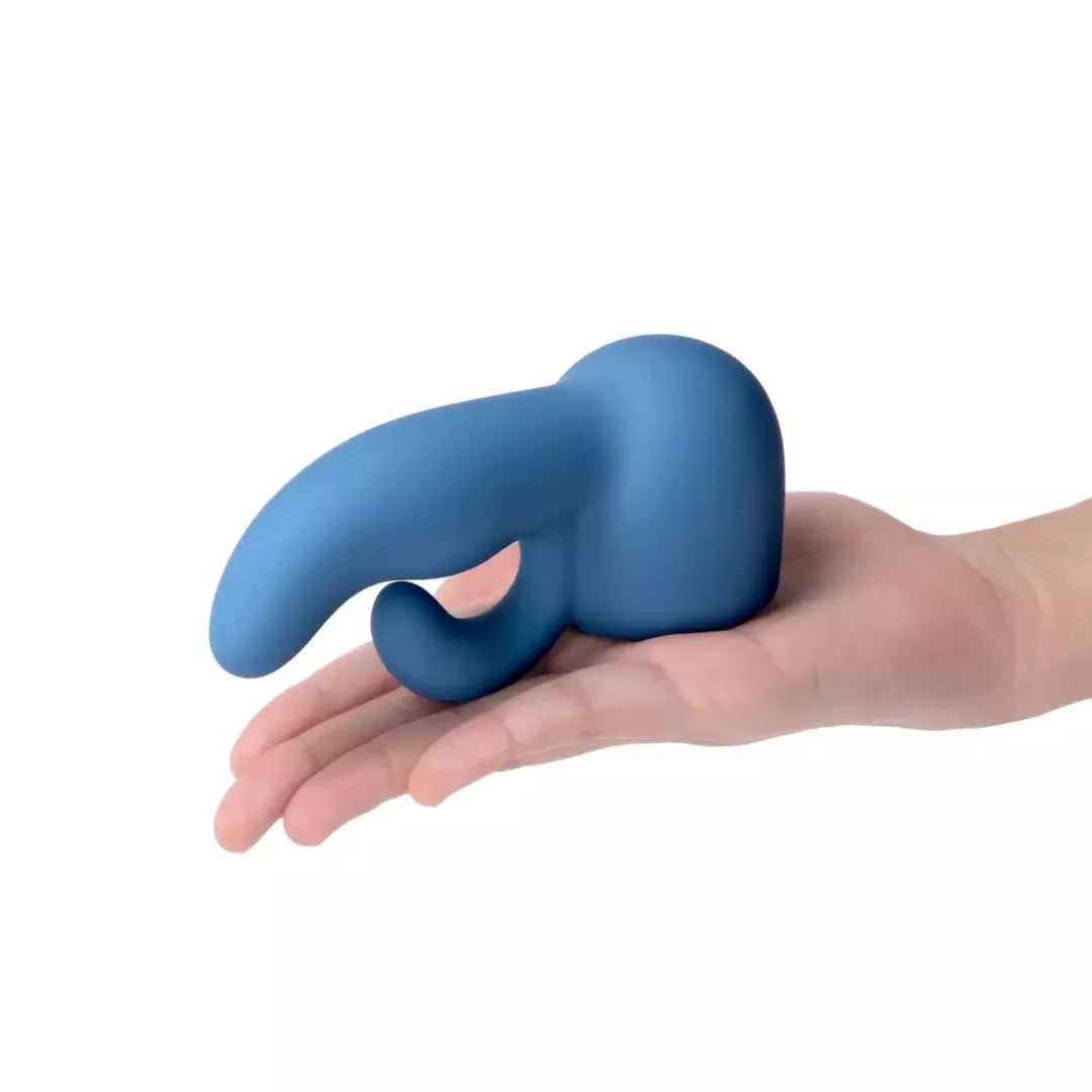 Le Wand Petite dvigubas svorinis silikoninis priedas, banguotas dizainas, 13 cm