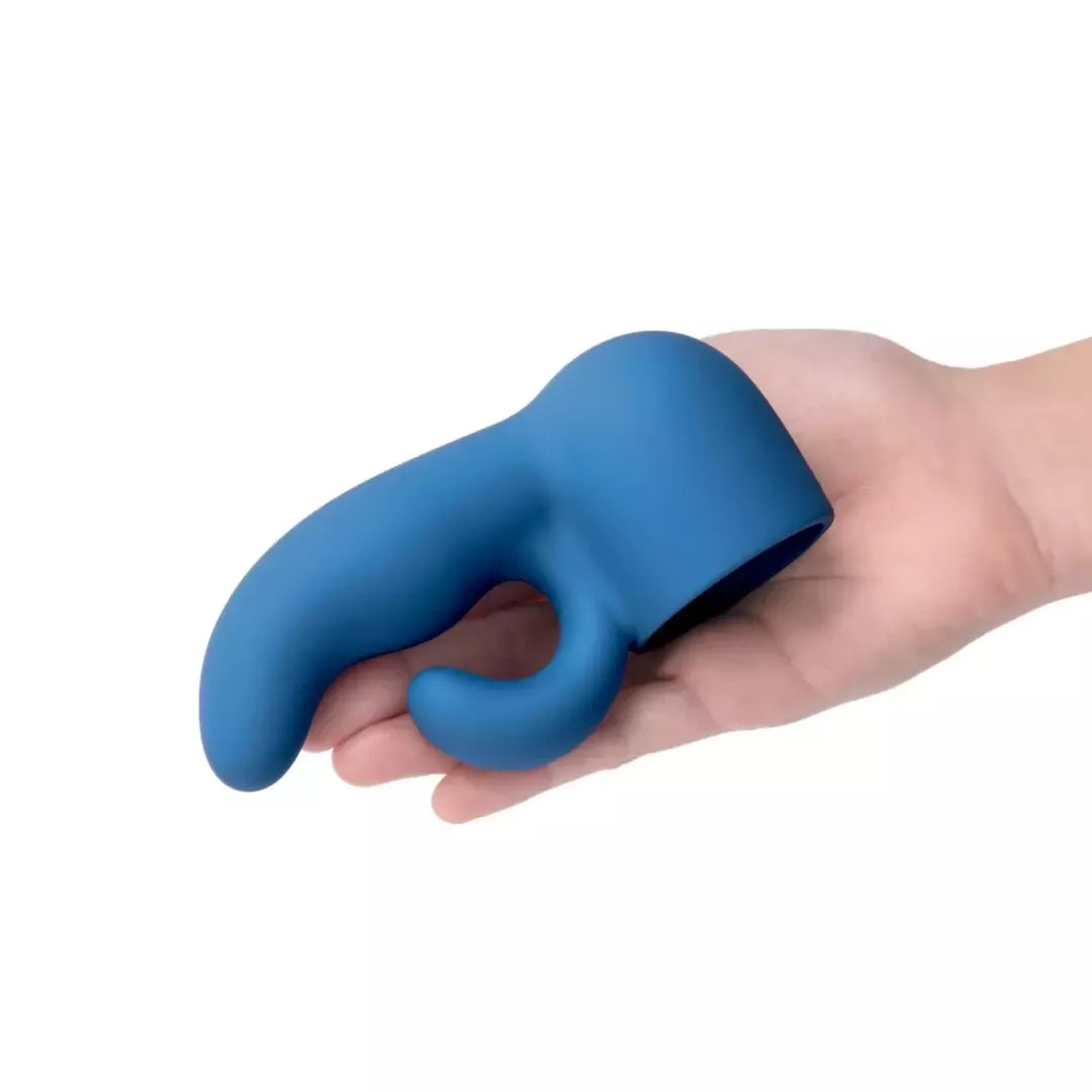 Le Wand Petite dvigubas svorinis silikoninis priedas, banguotas dizainas, 13 cm