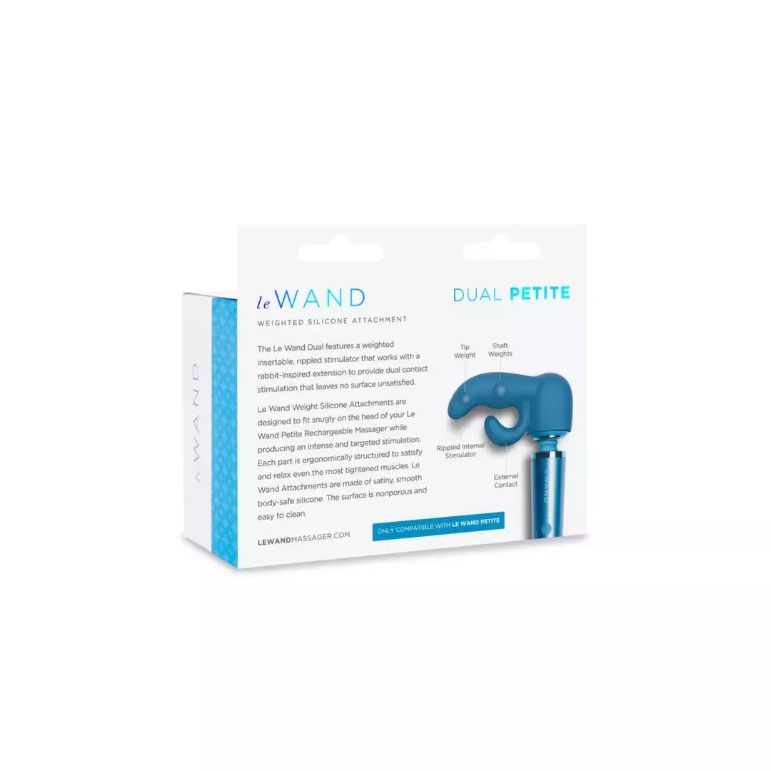 Le Wand Petite dvigubas svorinis silikoninis priedas, banguotas dizainas, 13 cm