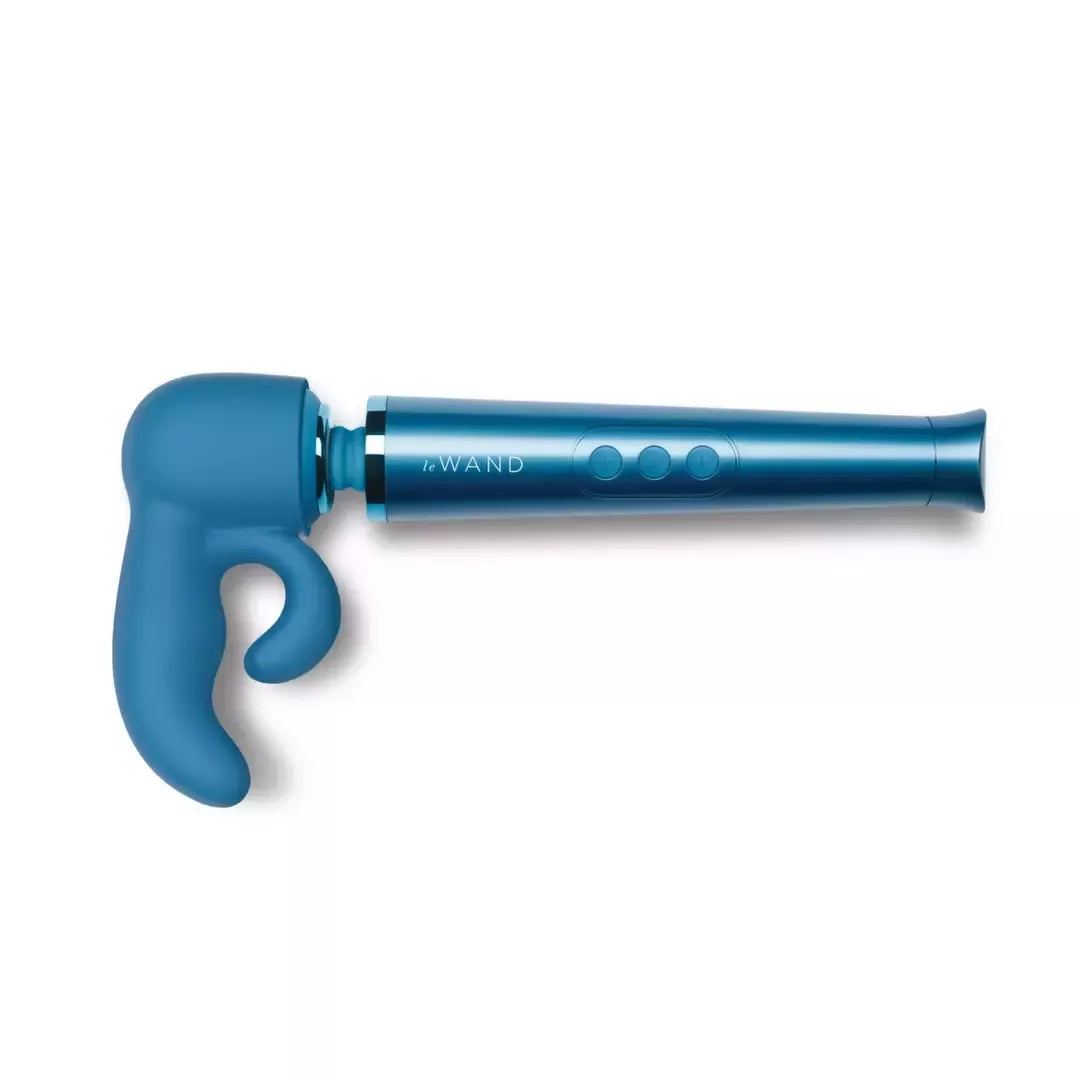 Le Wand Petite dvigubas svorinis silikoninis priedas, banguotas dizainas, 13 cm
