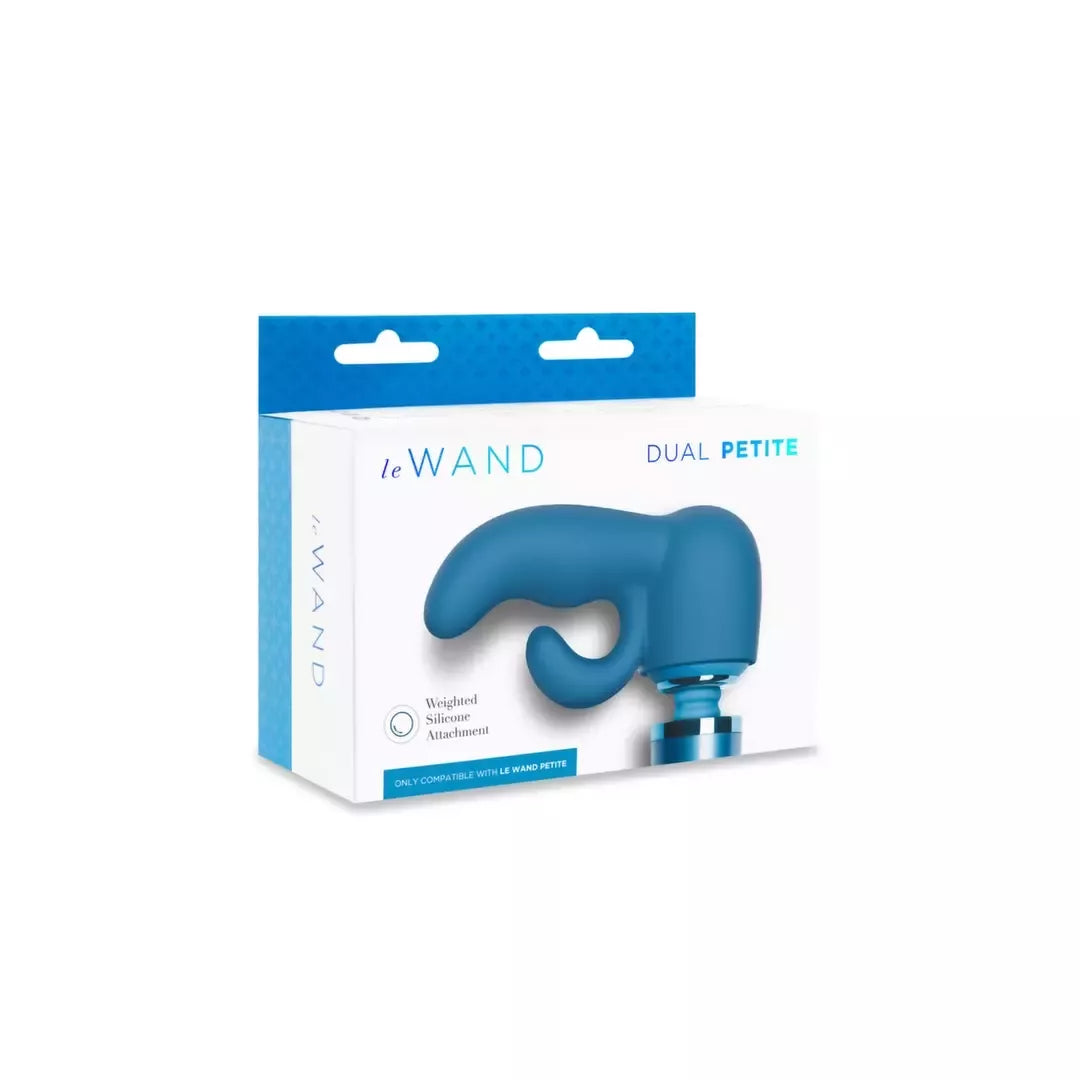Le Wand Petite dvigubas svorinis silikoninis priedas, banguotas dizainas, 13 cm