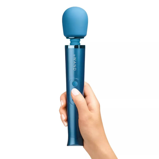 Le Wand Petite Massager Blue - Kompaktiškas įkraunamas modelis, 10 režimų