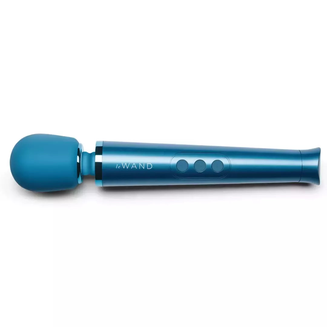 Le Wand Petite Massager Blue - Kompaktiškas įkraunamas modelis, 10 režimų