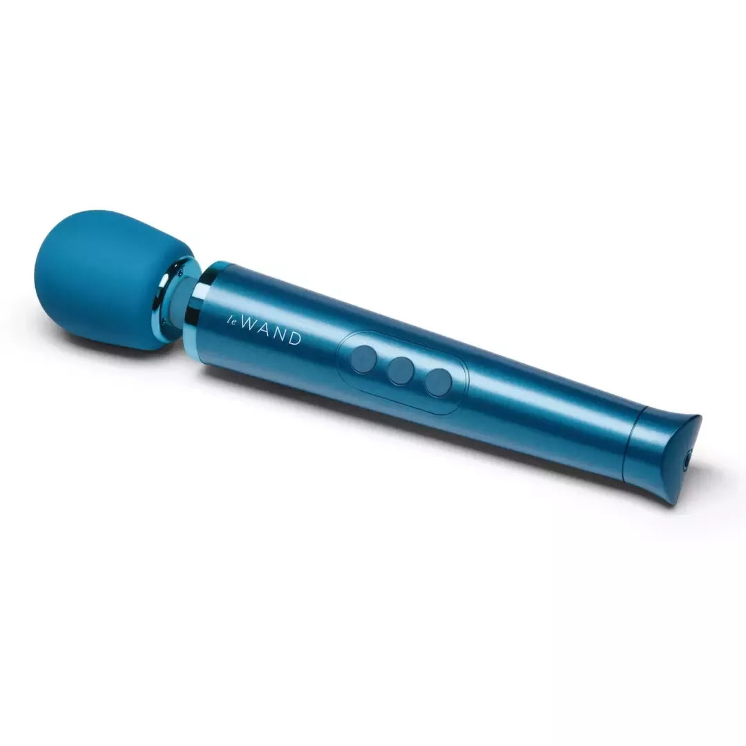 Le Wand Petite Massager Blue - Kompaktiškas įkraunamas modelis, 10 režimų