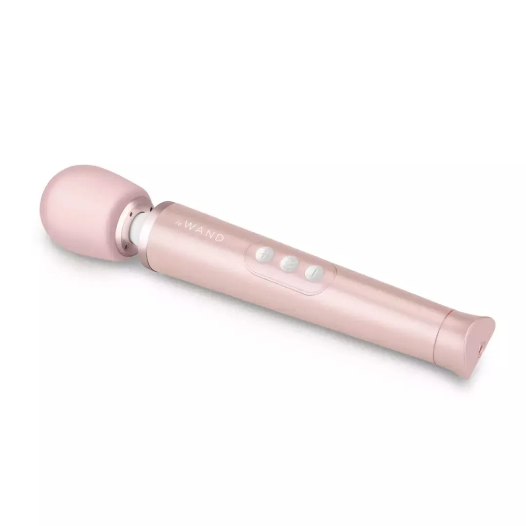 Le Wand Petite Massager Rose Gold USB, 10 greičių, kelioninis rinkinys