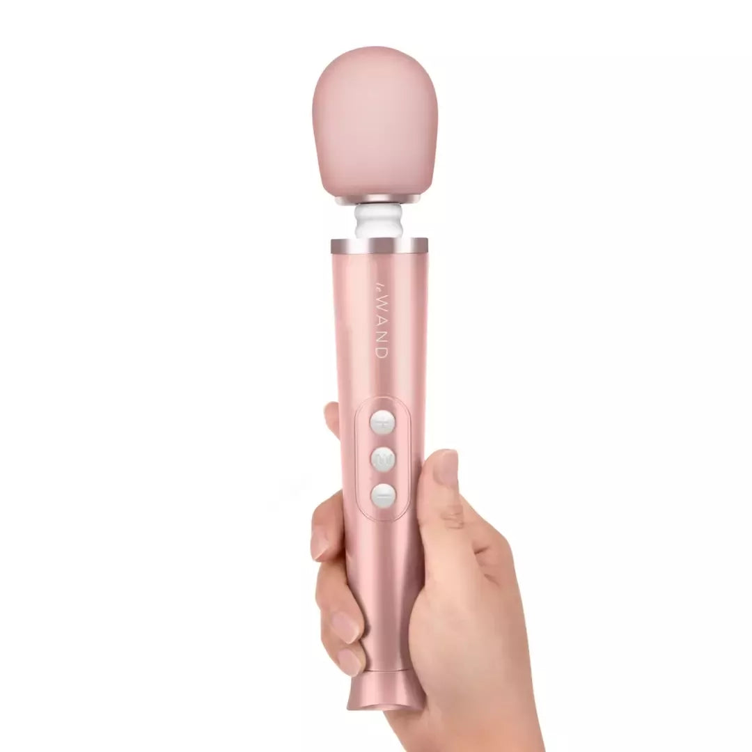 Le Wand Petite Massager Rose Gold USB, 10 greičių, kelioninis rinkinys