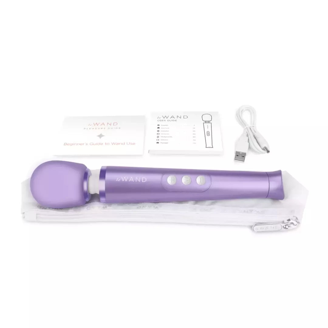 Le Wand Petite Violet vibratorių masažuoklis – kompaktiškas įkraunamas modelis