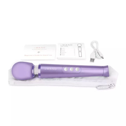 Le Wand Petite Violet vibratorių masažuoklis – kompaktiškas įkraunamas modelis