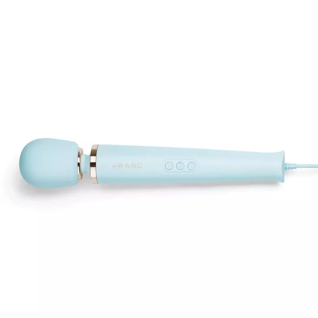 Le Wand Plug-In Massager Sky Blue – galingas klasikinis vibruojantis prietaisas