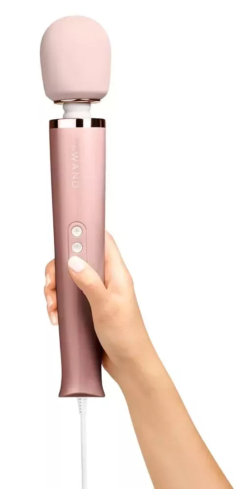 Le Wand Powerful Plug-In RoseG Intense laidinis masažinis vibroelementas, 34 cm