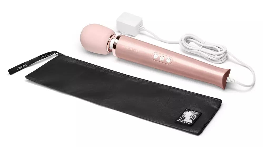 Le Wand Powerful Plug-In RoseG Intense laidinis masažinis vibroelementas, 34 cm