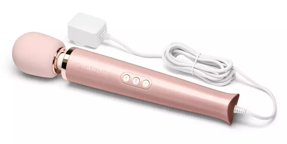 Le Wand Powerful Plug-In RoseG Intense laidinis masažinis vibroelementas, 34 cm