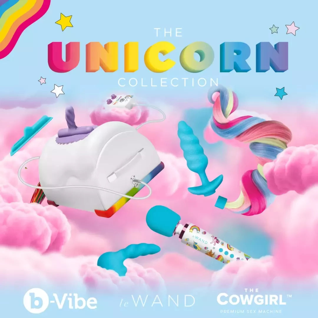Le Wand Unicorn Wand rinkinys – 8 dalių vibromasažuoklių komplektas, Rainbow Edition