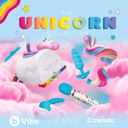 Le Wand Unicorn Wand rinkinys – 8 dalių vibromasažuoklių komplektas, Rainbow Edition