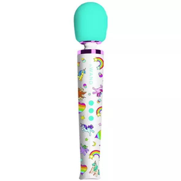 Le Wand Unicorn Wand rinkinys – 8 dalių vibromasažuoklių komplektas, Rainbow Edition