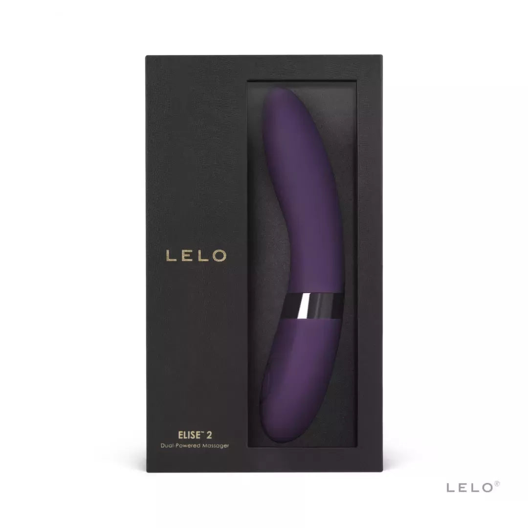 LELO Elise 2 Plum – silikoninis masažuoklis su dviem varikliais, atsparus vandeniui, 8 režimai
