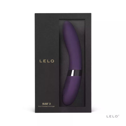 LELO Elise 2 Plum – silikoninis masažuoklis su dviem varikliais, atsparus vandeniui, 8 režimai