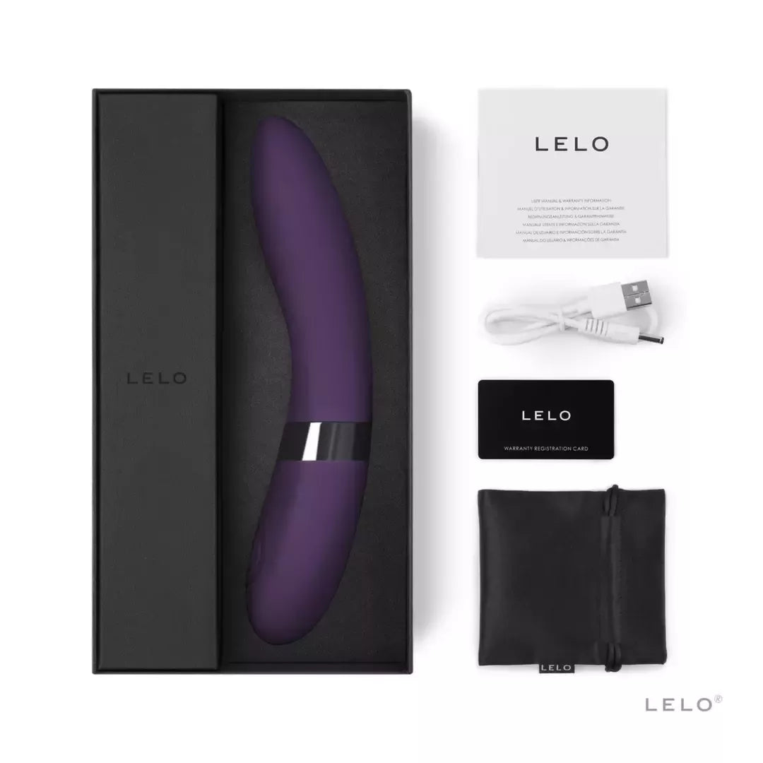 LELO Elise 2 Plum – silikoninis masažuoklis su dviem varikliais, atsparus vandeniui, 8 režimai