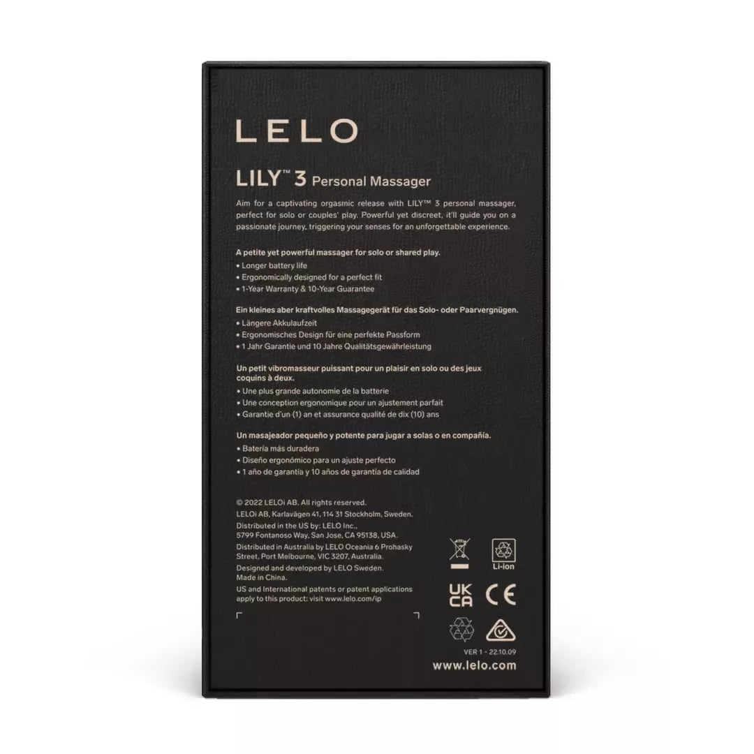 LELO Lily 3 kompaktiškas masažuoklis, Calm Lavender, 10 režimų, atsparus vandeniui