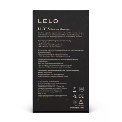 LELO Lily 3 kompaktiškas masažuoklis, Calm Lavender, 10 režimų, atsparus vandeniui