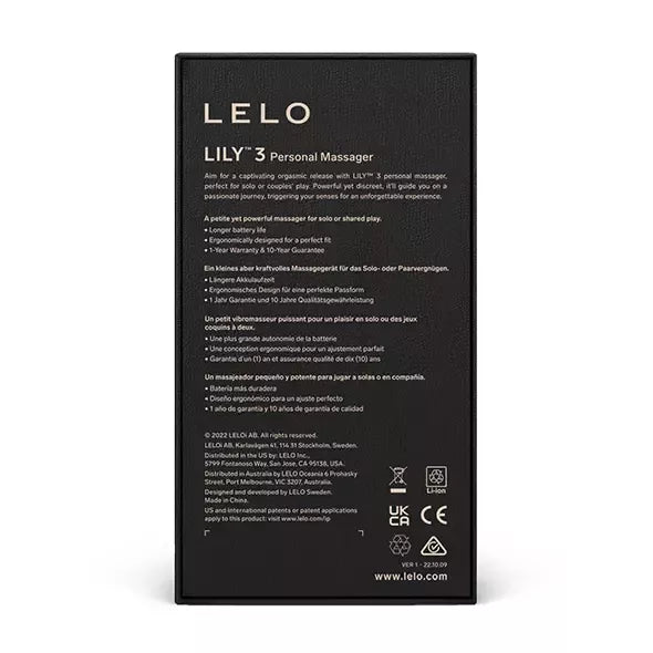 LELO Lily 3 kompaktiškas masažuoklis, Calm Lavender, 10 režimų, atsparus vandeniui