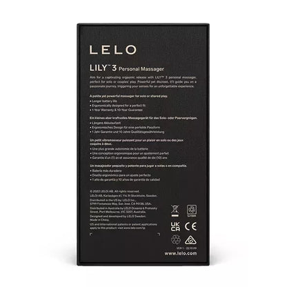 LELO Lily 3 kompaktiškas masažuoklis, Calm Lavender, 10 režimų, atsparus vandeniui