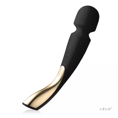 LELO Smart Wand 2 Medium Black – įkraunamas viso kūno masažuoklis, 10 režimų