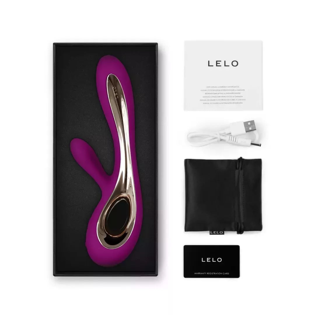 Lelo Soraya 2 Deep Rose dvigubo poveikio intymus masažuoklis, 12 režimų