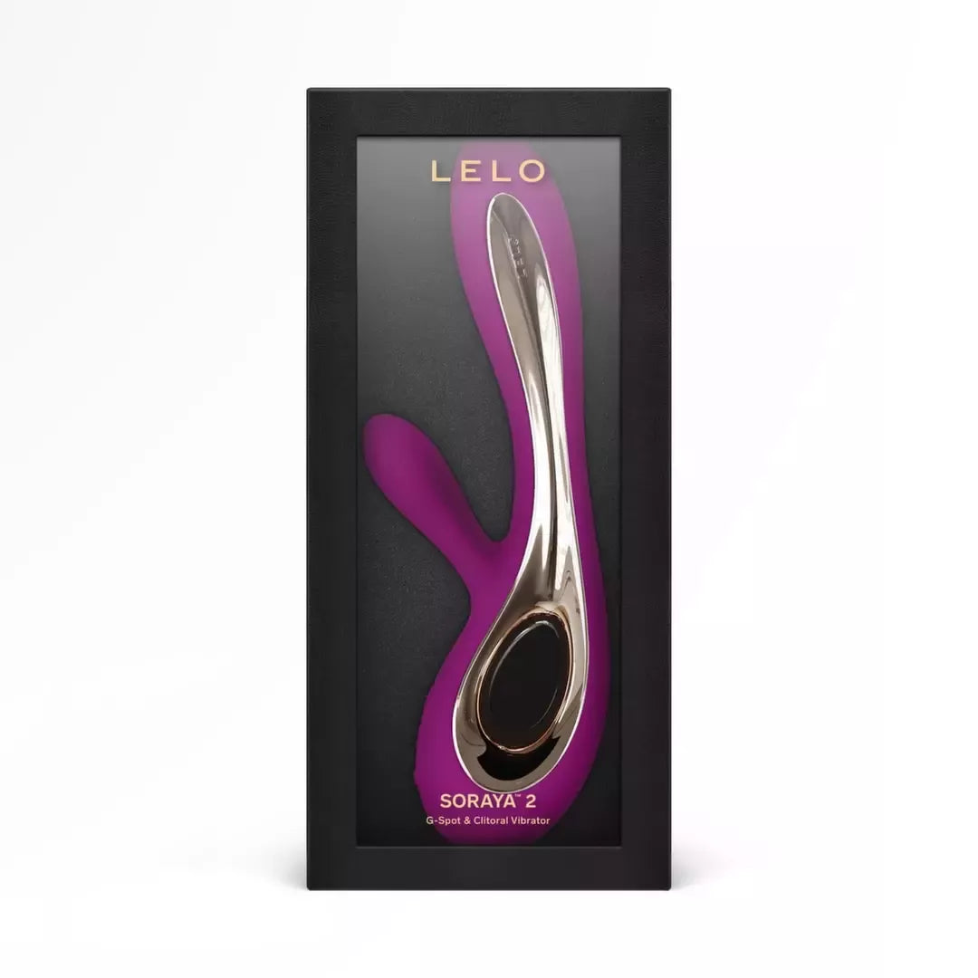 Lelo Soraya 2 Deep Rose dvigubo poveikio intymus masažuoklis, 12 režimų
