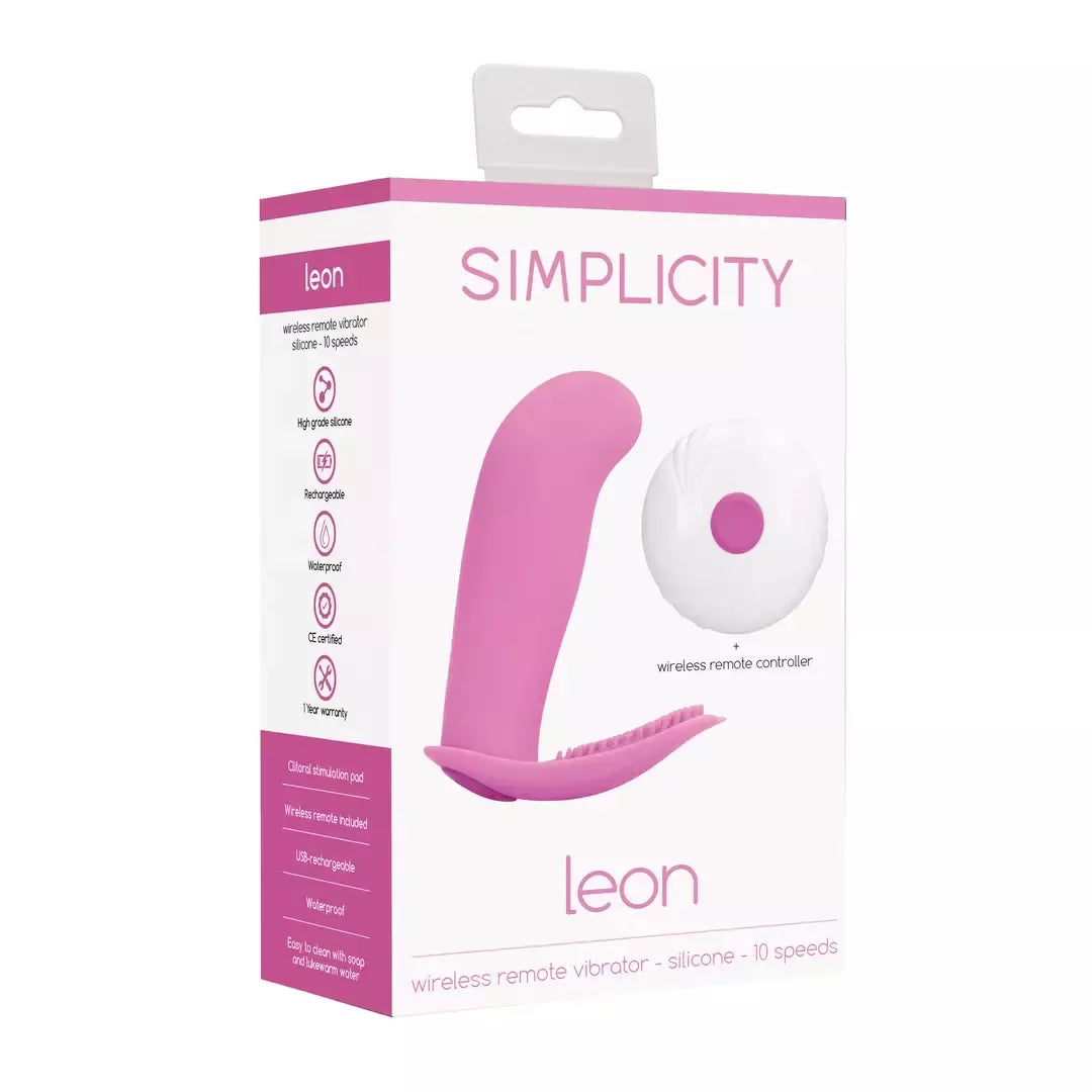 Leon Intimate belaidis vibratorius su nuotolinio valdymo pulteliu, 10 greičių, silikoninis, rožinis